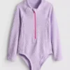 1.5-9yrs | textured long sleeve swimsuit