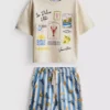 1-9yrs | dolce vita graphic t-shirt and shorts set 1-9yrs | dolce vita graphic t-shirt and shorts set