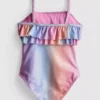1-9yrs | ombra glitter ruffle swimsuit 1-9yrs | ombra glitter ruffle swimsuit