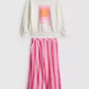 1-9yrs | sweatshirt and crinkle textured pants set 1-9yrs | sweatshirt and crinkle textured pants set