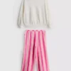 1-9yrs | sweatshirt and crinkle textured pants set 1-9yrs | sweatshirt and crinkle textured pants set
