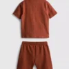 1-9yrs | textured polo shirt and shorts set