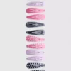 12pk mixed snap hair clips