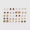20-pack mixed stud earrings