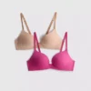 2pk a-e wireless t-shirt bra