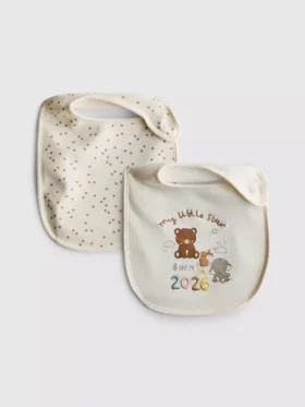 2pk born in 2026 wrap bibs 2pk born in 2026 wrap bibs