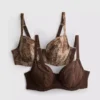 2pk d-h underwire mesh printed bra 2pk d-h underwire mesh printed bra