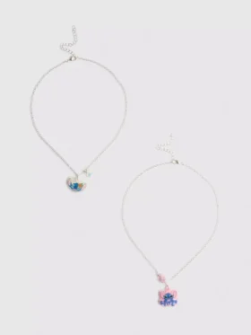 2pk disney’s stitch bff necklaces