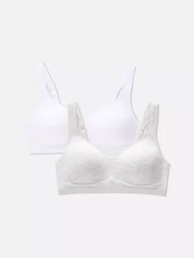 2pk love to lounge cotton bralette