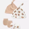 2pk newborn teddy bear hat and mittens set 2pk newborn teddy bear hat and mittens set