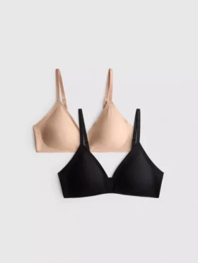 2pk smoothing triangle shapewear bra