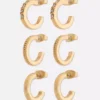 3-pack mini hoop earrings