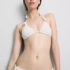 3d floral triangle bikini top