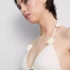3d floral triangle bikini top