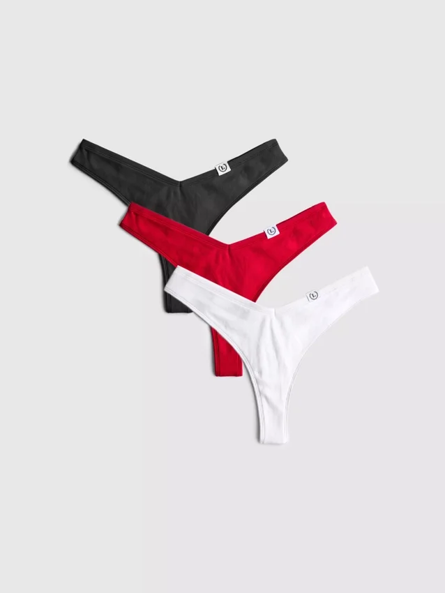 3pk cotton rich miami thongs 3pk cotton rich miami thongs