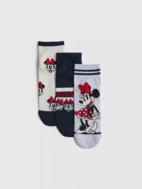 3pk disney’s minnie mouse ankle socks