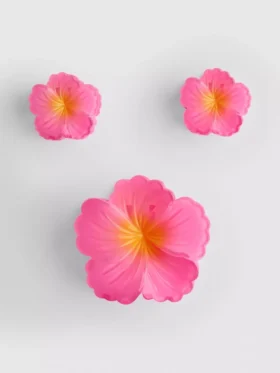 3pk flower hair clips 3pk flower hair clips