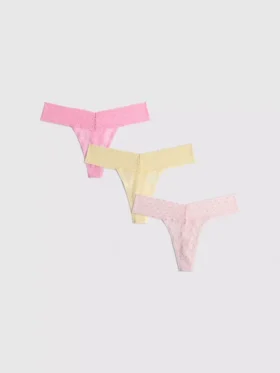 3pk lace bandeau thongs