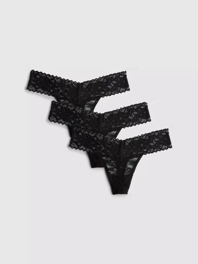 3pk lace bandeau thongs 3pk lace bandeau thongs