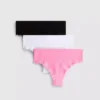 3pk seamless ribbed lace thongs 3pk seamless ribbed lace thongs