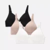 3pk wire free brushed bras 3pk wire free brushed bras