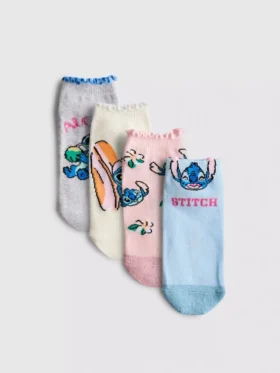 4-pack disney’s stitch sneaker socks