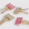 4-pack initial snap hair clips