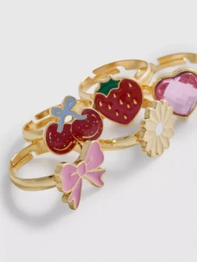 5-pack charm rings