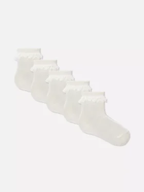 5-pack ruffle trim socks