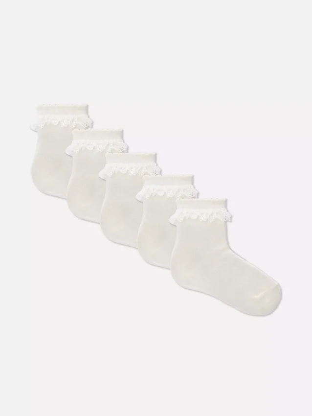 5-pack ruffle trim socks 5-pack ruffle trim socks