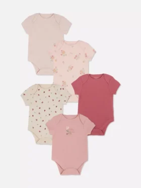 5-pack short sleeve bodysuits