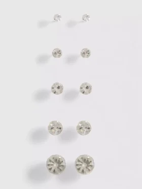 5pk gem stud earrings 5pk gem stud earrings