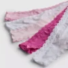 5pk microfiber lace-trim thongs 5pk microfiber lace-trim thongs
