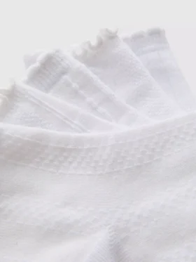 5pk textured quarter socks