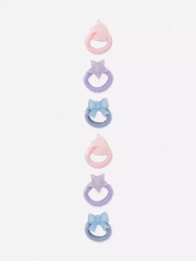 6pk charm hair ties