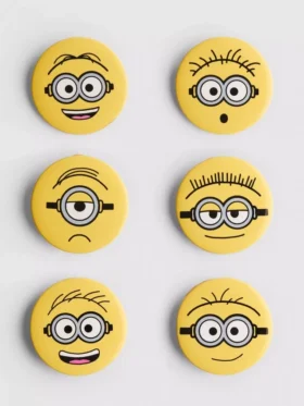 6pk minions buttons 6pk minions buttons