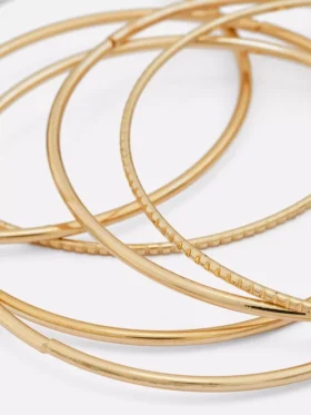 6pk polished metal bangles 6pk polished metal bangles