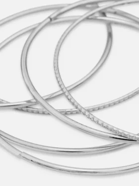 6pk polished metal bangles 6pk polished metal bangles