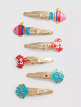 6pk sea snap hair clips 6pk sea snap hair clips