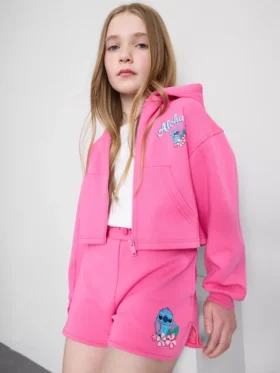 7-15yrs | disney’s stitch zip-up hoodie