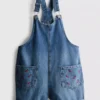 7-15yrs | embroidered denim dungarees 7-15yrs | embroidered denim dungarees