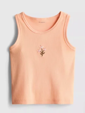 7-15yrs | embroidered ribbed tank