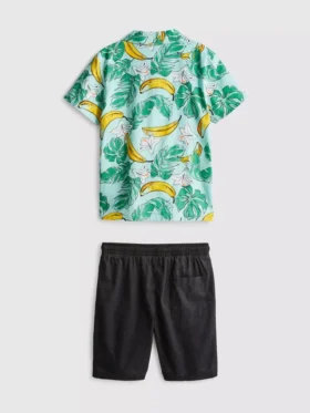 7-15yrs | printed shirt and shorts set