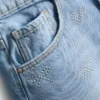 7-15yrs | rhinestone bow denim shorts