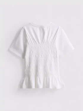 7-15yrs | shirred peplum t-shirt