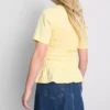 7-15yrs | shirred peplum t-shirt