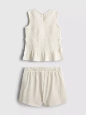 7-15yrs | shirred sleeveless top and shorts set