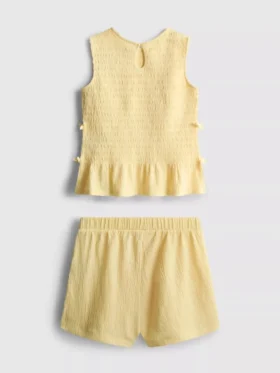 7-15yrs | shirred sleeveless top and shorts set