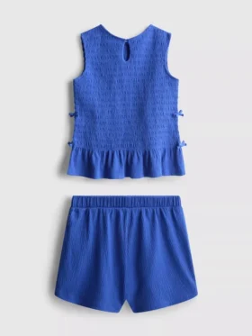 7-15yrs | shirred sleeveless top and shorts set