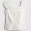 7-15yrs | shirred square neck blouse 7-15yrs | shirred square neck blouse